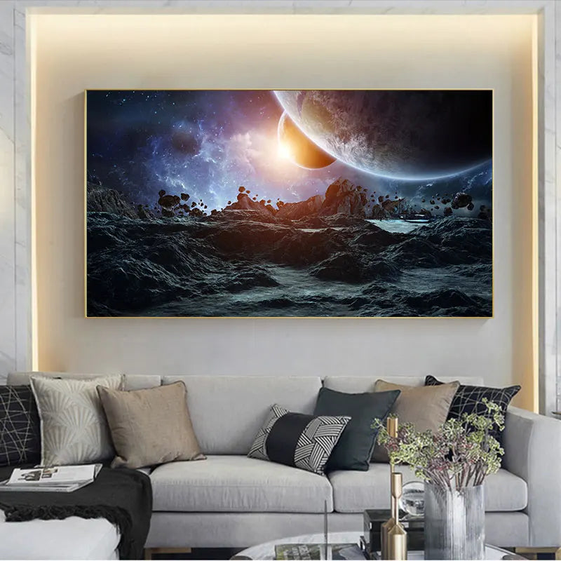 Solar System Pictures Nebula Space Universe Posters and Prints Science Canvas Painting Wall Art for Living Room Decor Cuadros Peaceful Pleasures Health and Wellness