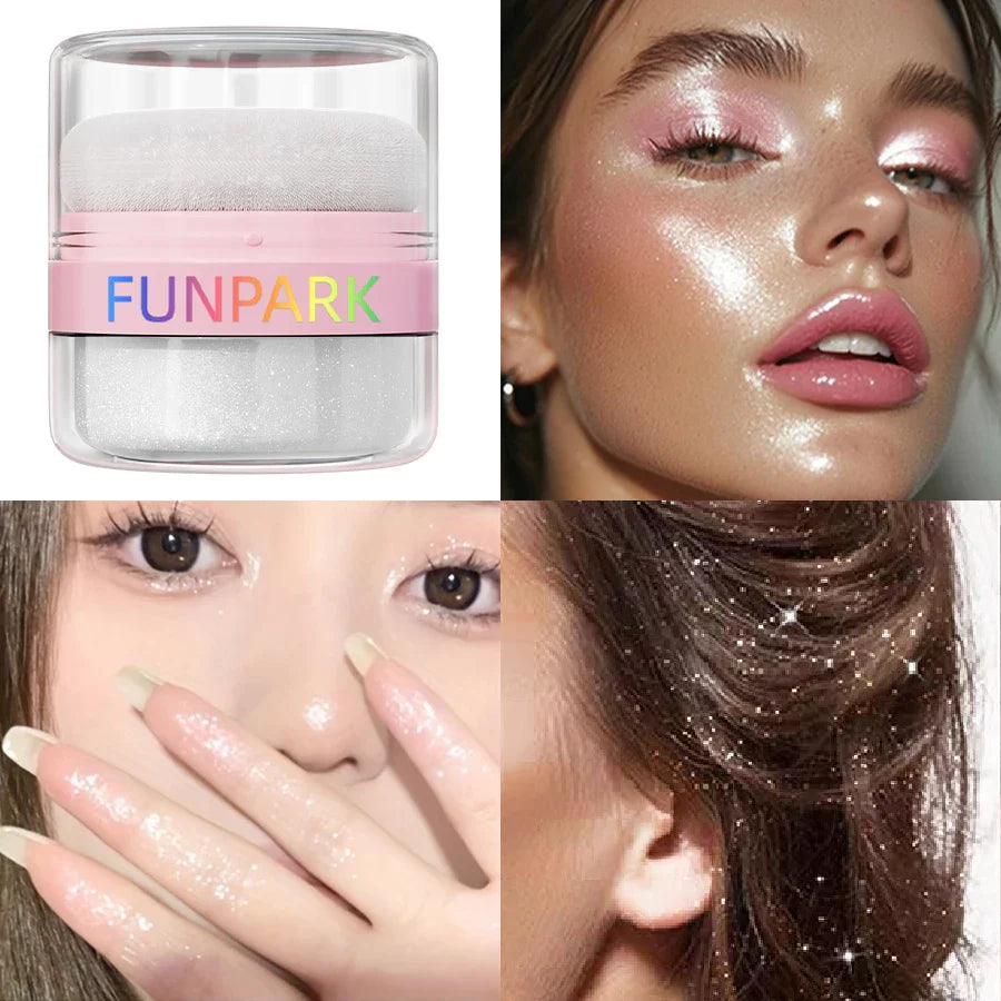 FUNPARK Diamond Highlighter Powder – Face & Body Shimmer