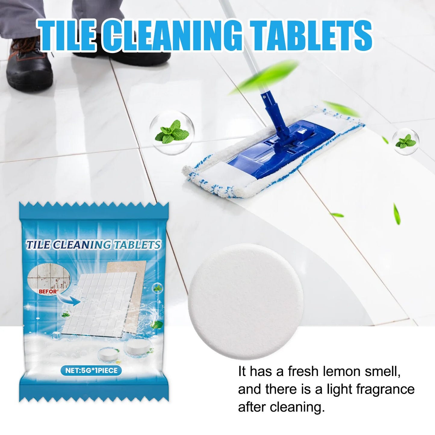 JAKEHOE Tile Cleaning Tablets | Remove Grime, Scum & Bacteria