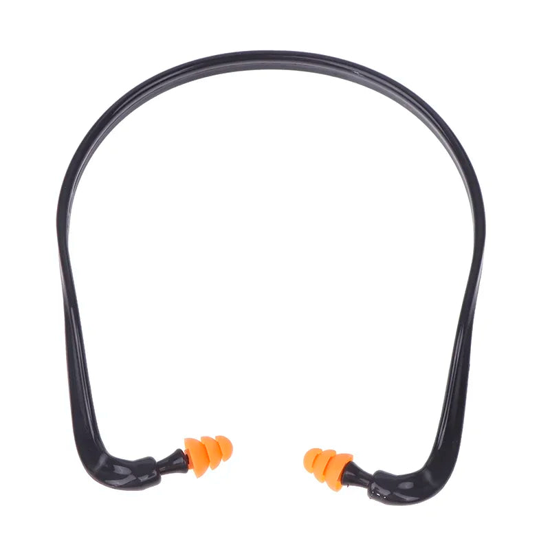 1PC Soft Silicone Head-mounted Earplugs Noise Reduction Ear Plugs for Sleeping & Working Anti-Noise Earmuff Hearing Protector Peaceful Pleasures Health and Wellness Orange
