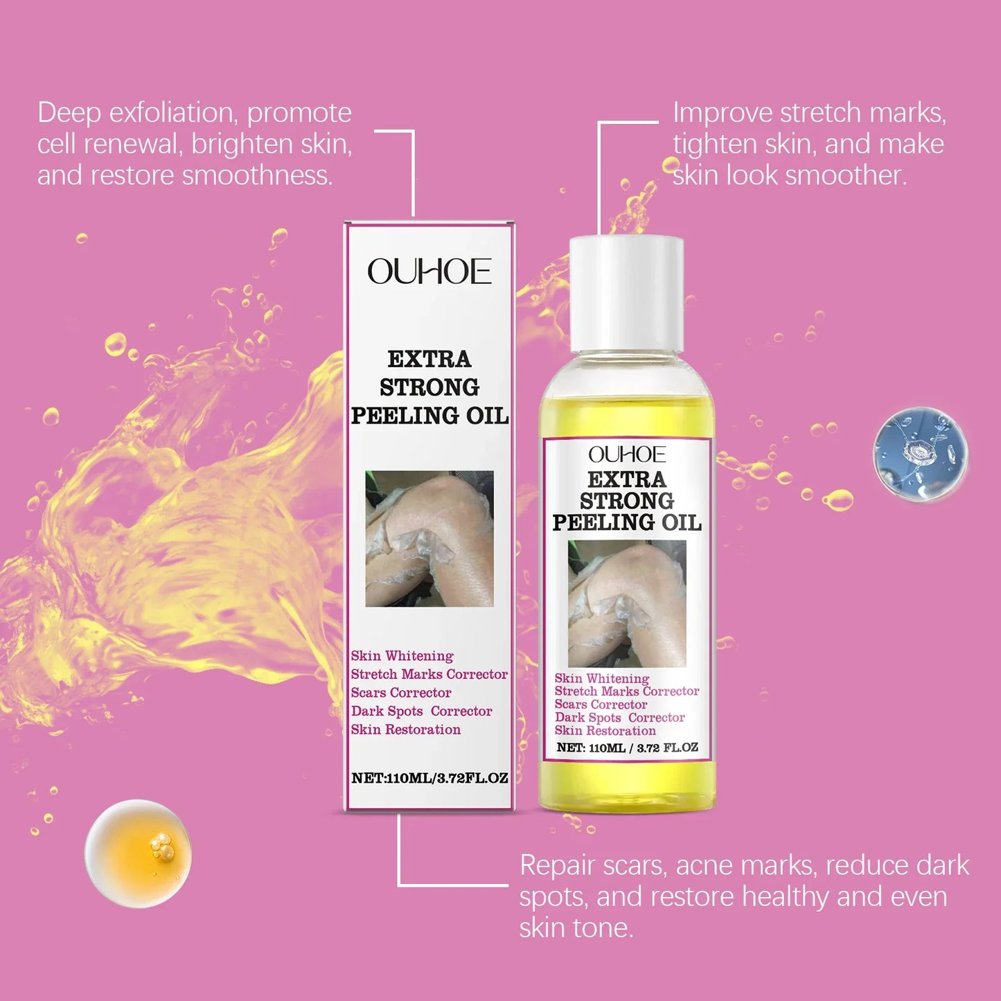 110ml Body Peeling Oil – Exfoliate, Moisturize & Glow