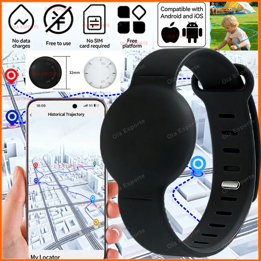Smart Tracker Bracelet for Kids, Soft Silicone Waterproof Wristband, Lightweight GPS Tracker Watch Band Tracking Wristband New Peaceful Pleasures Health and Wellness Black