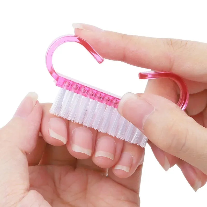 10-Piece Nail Cleaning Brush Set | Mixed Color Manicure Tools Nail Cleaning Brush Peaceful Pleasures Health and Wellness