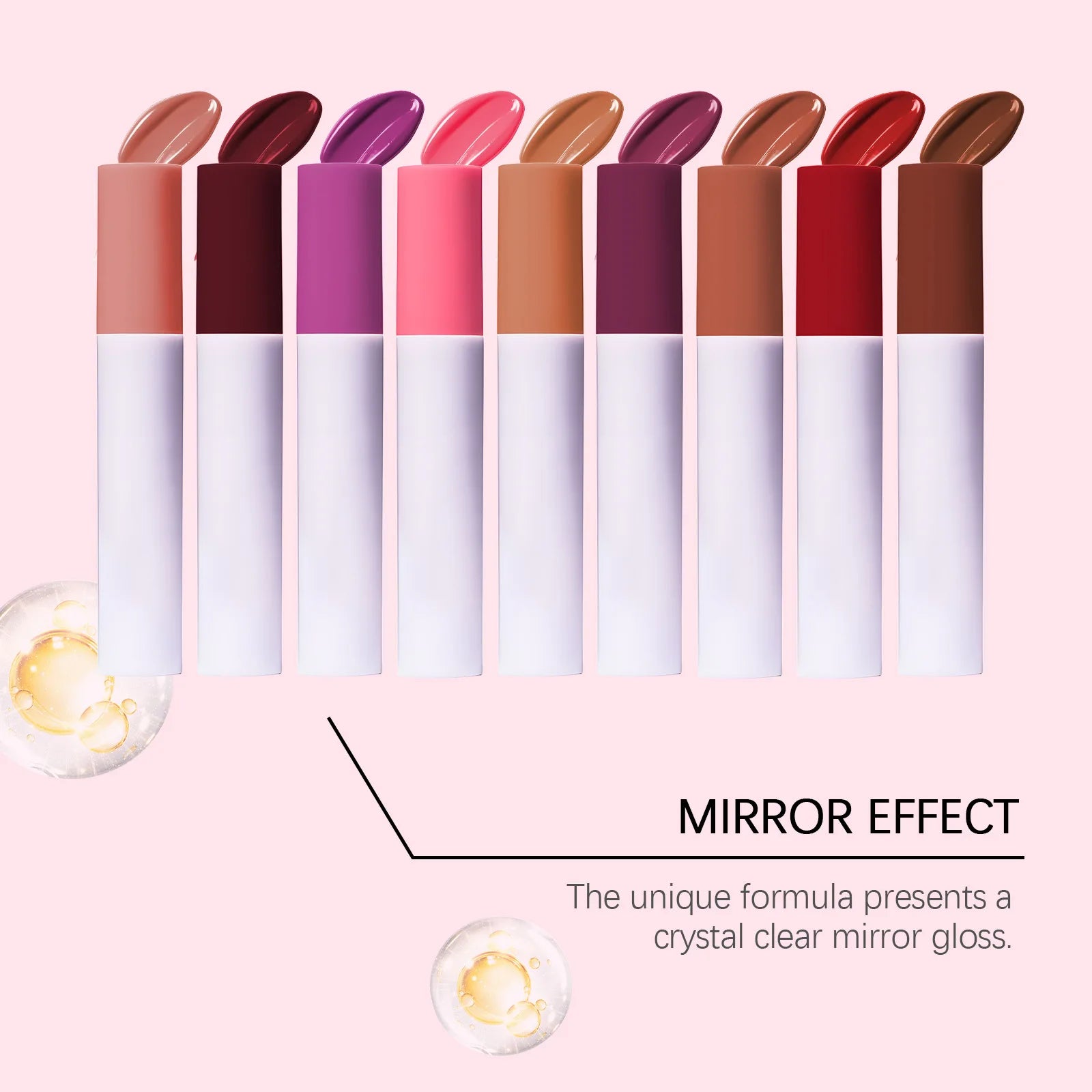 Mirror Gloss Lip Oil Instant Mirror Shine Plump Lip Contour Hydrate Moisturize Repair Dry Cracked Fade Lines Natural Lip Plumper Peaceful Pleasures Health and Wellness