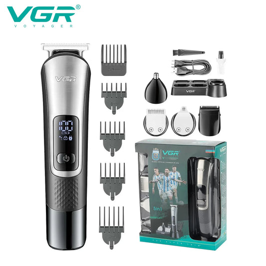 VGR111 5-in-1 Men's Care Oil Hair Sculpting electric Fader Shaving Hair clipper Hair trimmer set Peaceful Pleasures Health and Wellness