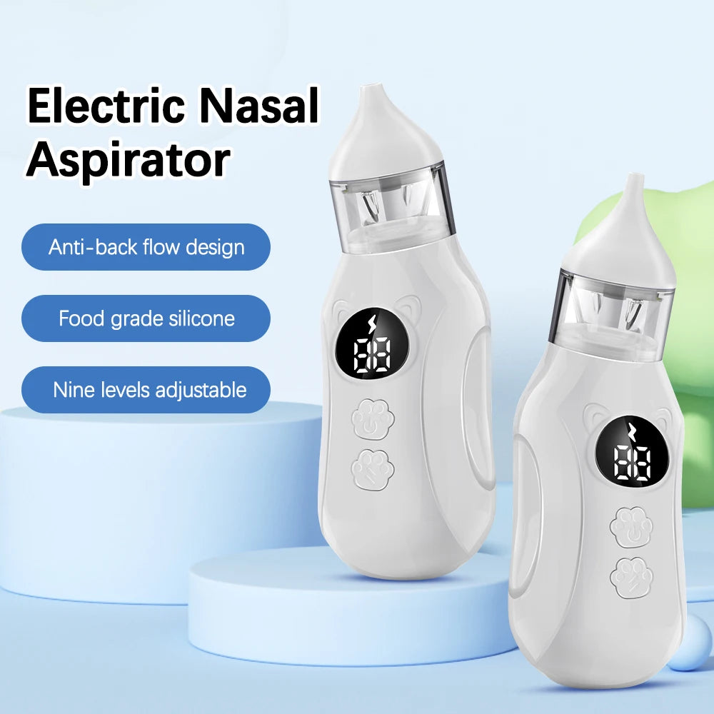 Baby Nasal Aspirator Electric Nose Cleaner Newborn Baby 9-Speed Nose Suction Device Booger Mucus Sucker for Infant Low Noise Peaceful Pleasures Health and Wellness