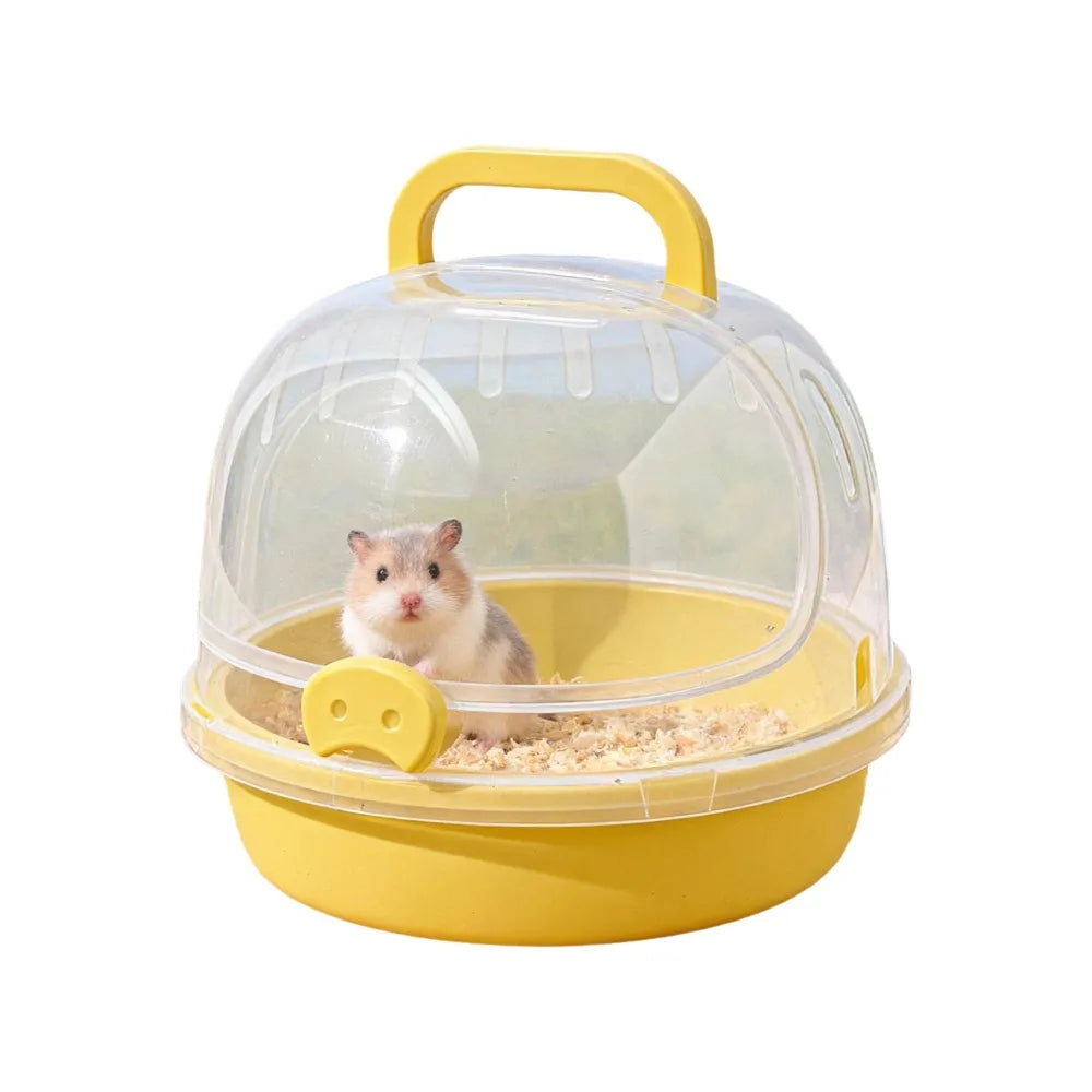 Portable Hamster Carrier Cage – Transparent Travel Box for Pets