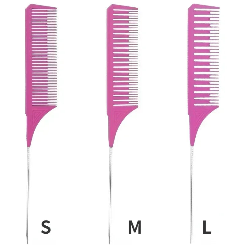 Hair Styling Combs, Tailed Comb Set, Coloring Dyeing Comb, Salon Tool, Sectioning Highlighting Weaving Cutting Comb, 3pcs Peaceful Pleasures Health and Wellness F