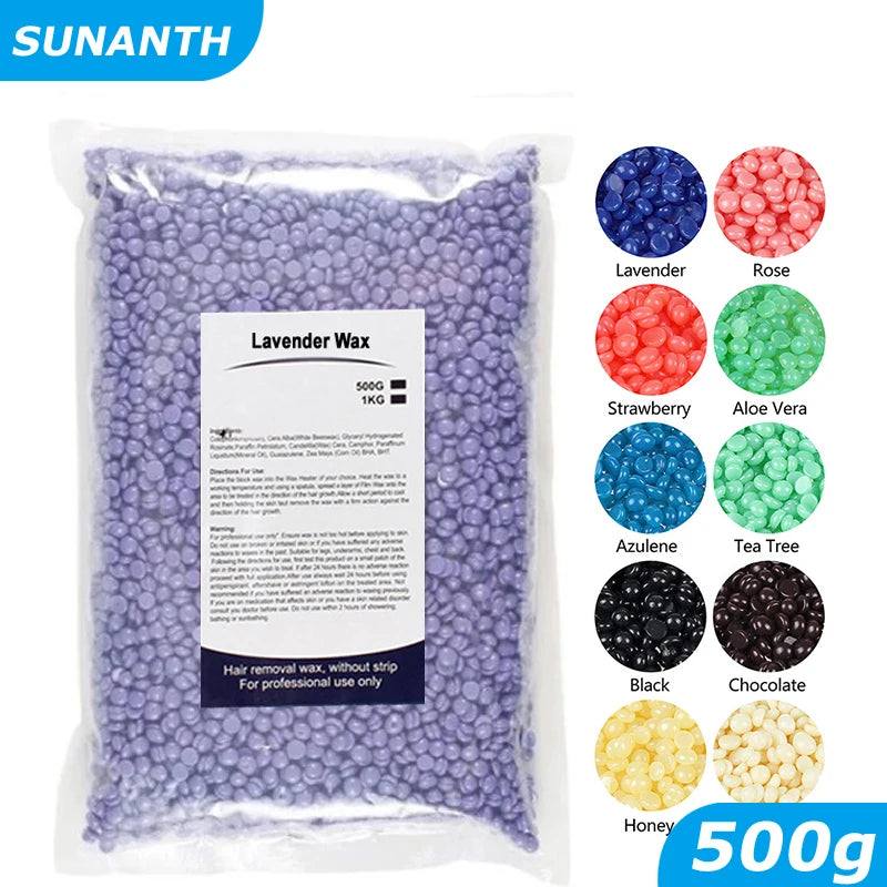 500g 200g 400g Wax Beans Wax Beads for Hair Removal Body Wax Hot Wax Depilation Hard Wax Beans Wax Machine for Women Whole Beads Peaceful Pleasures Health and Wellness