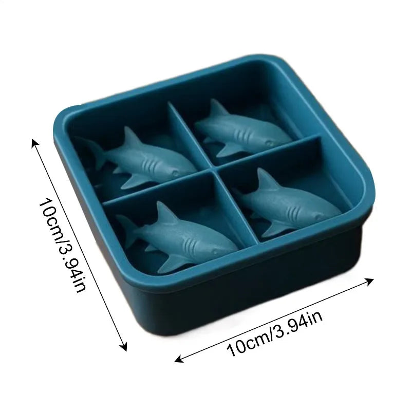 3D Shark Ice Mold – Silicone Whiskey & Cocktail Ice Tray