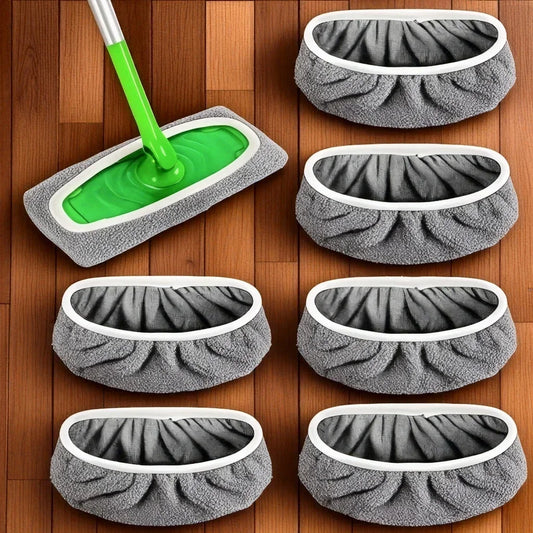 4-Pack Reusable Microfiber Mop Pads – Universal Fit, High Absorption Reusable Mop Pads Peaceful Pleasures Health and Wellness