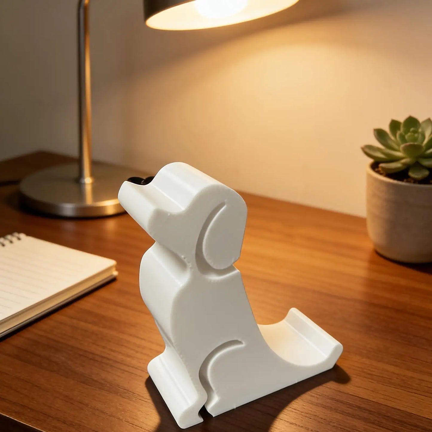 Cute Dog Figurine Phone Stand Anti-Slip Desk Cell Phone Holder Adorable Desk Decor & Functional Stand For Home Office Outdoor Peaceful Pleasures Health and Wellness