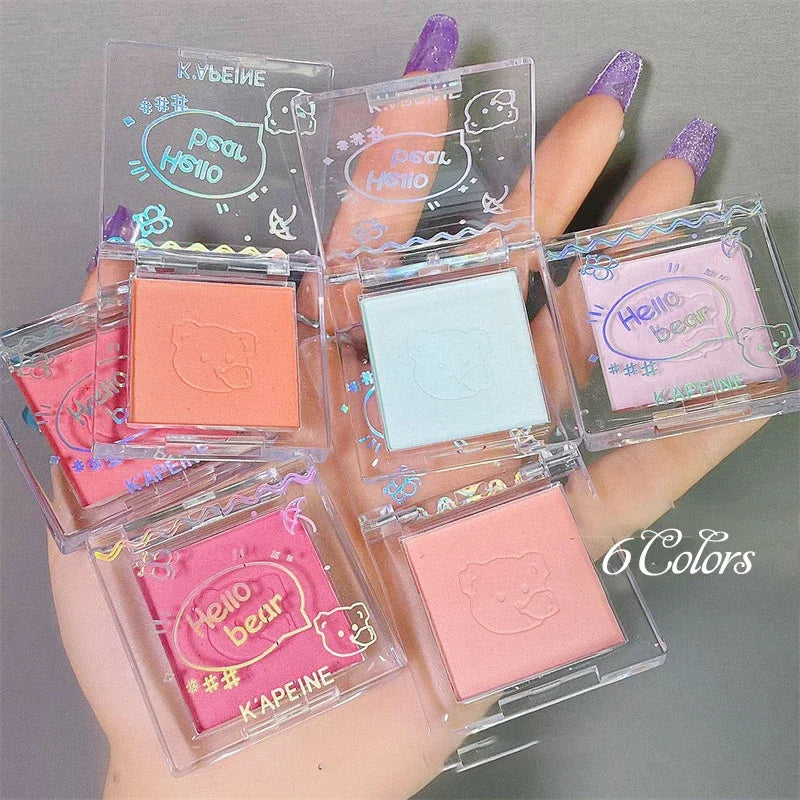 Matte Blush Palette | Peach & Red Contour Powder – 6 Shades