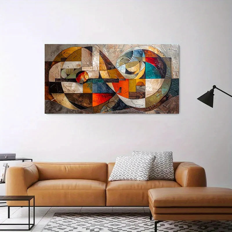 Modern Abstract Canvas Wall Art | Colorful Geometric Decor Abstract Canvas Print Peaceful Pleasures Health and Wellness