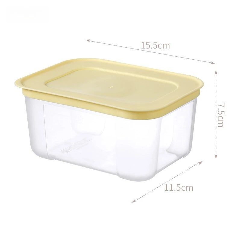 1pc-4pcs Reusable Transparent Fridge Storage Box for Fruits Vegetables Meat Eggs Kitchen Container kitchen storage container Peaceful Pleasures Health and Wellness 1pc yellow
