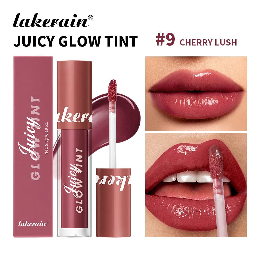 Mirror Lip Stain Lip Glaze Color Long Lasting Shiny Gloss Nude Lipstick Moisturizing Skin Brightening Cosmetics Lips Glosses Peaceful Pleasures Health and Wellness 09 Cherry Lush