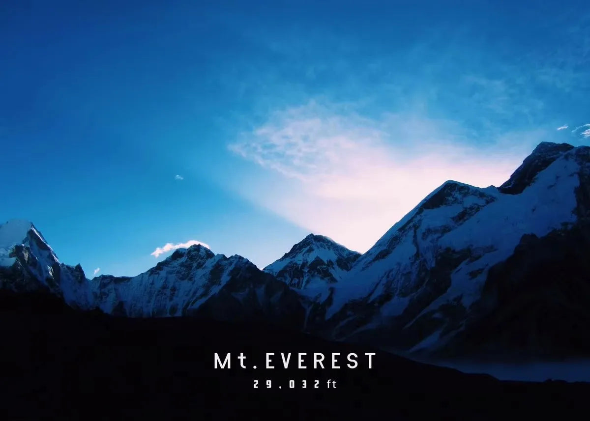 Mount Everest Panoramic Canvas Wall Art | Mountain Print