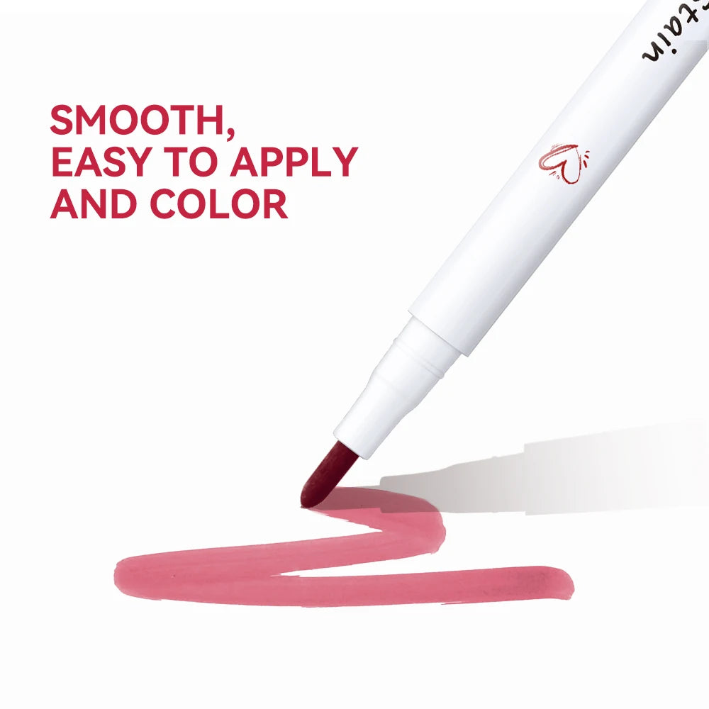 6Colors Lip Stain Pencil Liquid Lip Liner Waterproof Plumping Lip Tint Natural Matte Nude Brown Long Lasting Beauty Makeup Pen Peaceful Pleasures Health and Wellness