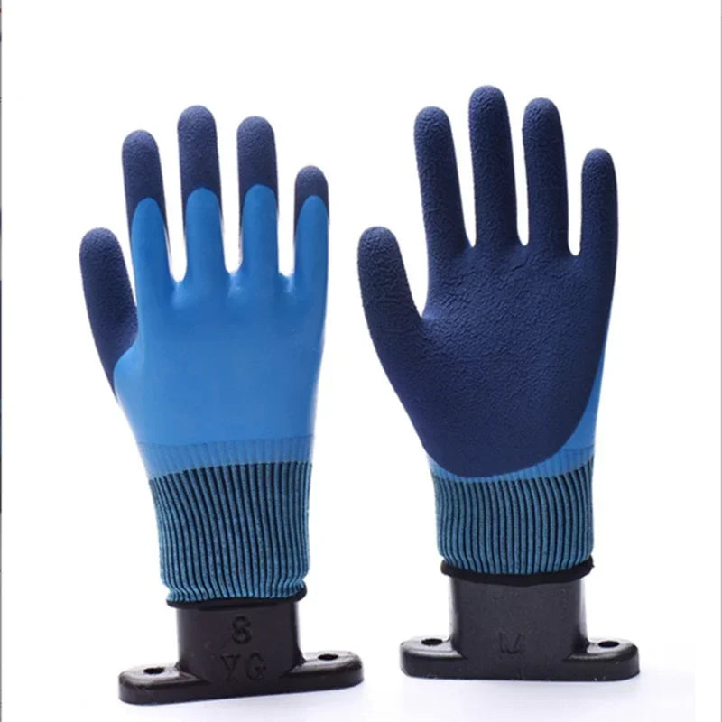 Double-Layer Latex Foam Work Gloves | Waterproof Anti-Slip