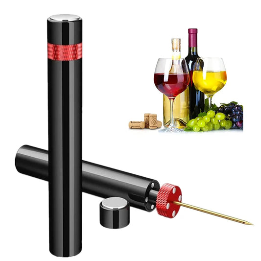 Wine Opener Air Pump Wine Bottle Opener Stainless Steel Pin Cork Remover Air Pressure Corkscrew Kitchen Tools Bar Accessory Peaceful Pleasures Health and Wellness