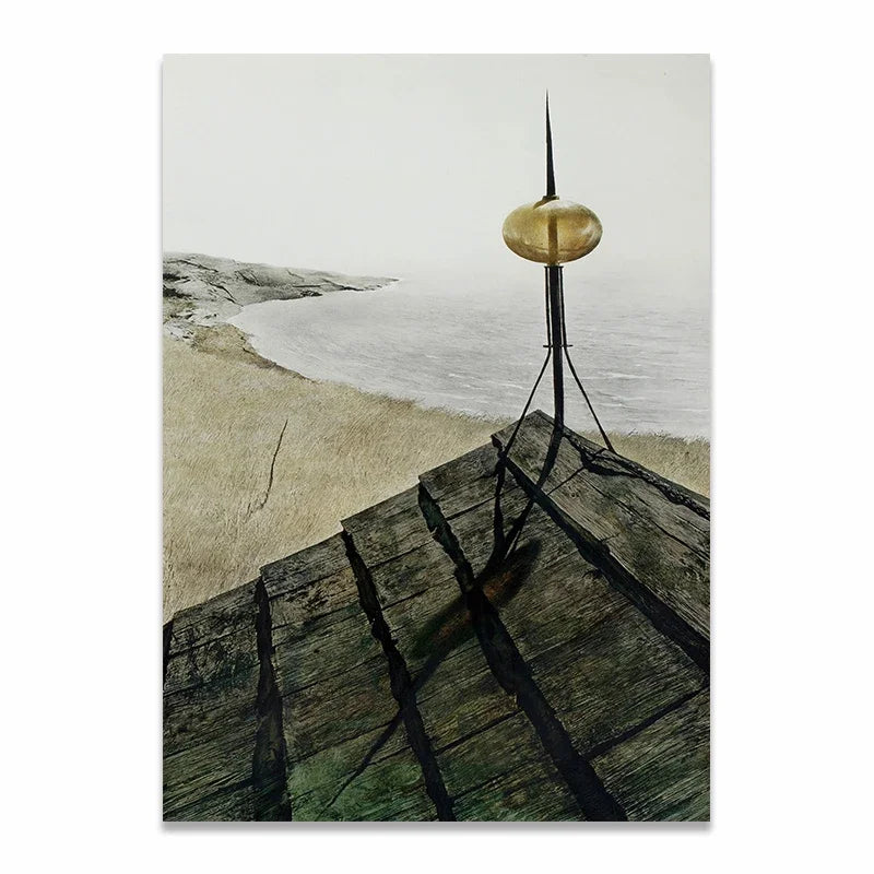 Scandinavian Minimalist Wall Art Classic Vintage Andrew Wyeth HD Canvas Poster Print Home Bedroom Living Room Decoration Peaceful Pleasures Health and Wellness Picture 5 40x60cm Unframed