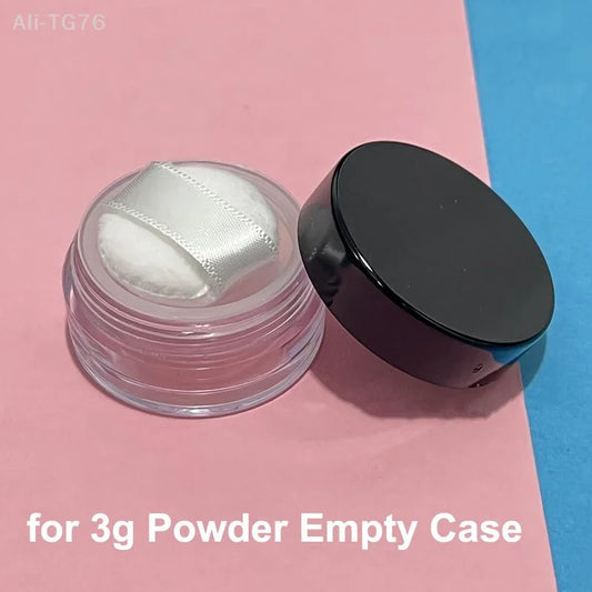 Portable 3g Refillable Loose Powder Jar with Sifter & Puff Cosmetic Powder Jar Peaceful Pleasures Health and Wellness Default Title