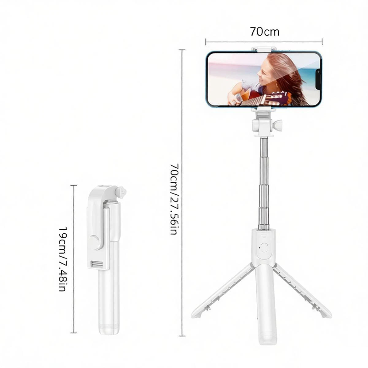 ‌2026Upgrade Selfie Stick Tripod 360° Rotating Phone Holder Wireless Remote for iPhone/Android Ultra-Portable Travel Photography Peaceful Pleasures Health and Wellness