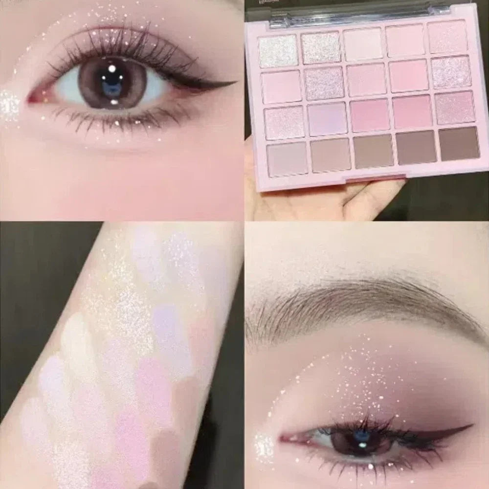 20-Color Korean Eyeshadow Palette | Matte Glitter Shimmer