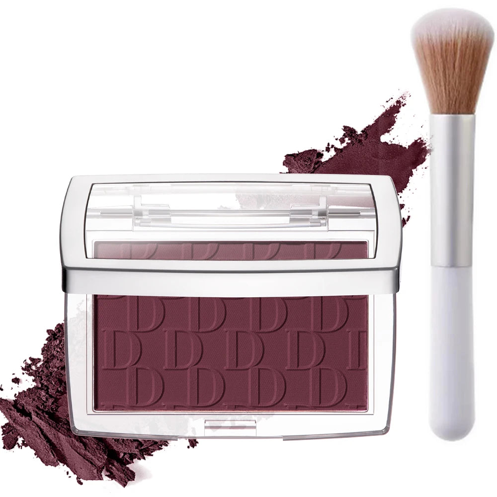 Matte Embossed Blush Palette High Pigmented Pink Coral Cheek Blush Powder With Professional Makeup Brush Peaceful Pleasures Health and Wellness 006