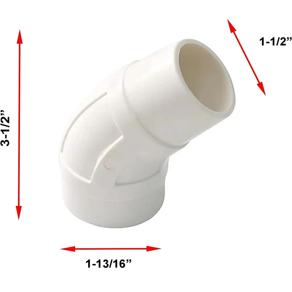 4-Pack W70244 45° Elbow Kit for Baracuda & Krauly Pool Cleaners