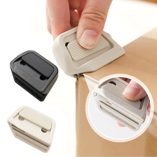Retractable Magnet Parcel Cutter Seal Package Breaker Right Angle Groove Portable Safety Package Box Opener For Home Daily Use Peaceful Pleasures Health and Wellness
