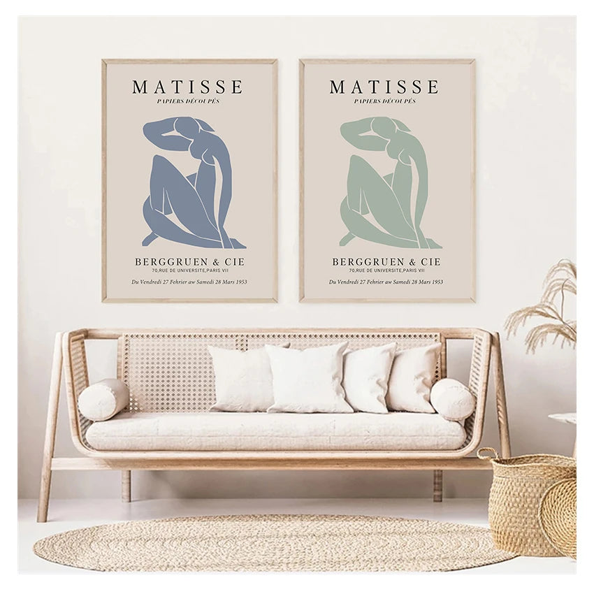 Henri Matisse Blues Abstract Canvas Wall Art | Unframed Poster