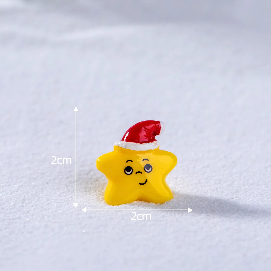 Fairy Garden Cartoon Ornaments Resin Craft Christmas Santa Snowflake