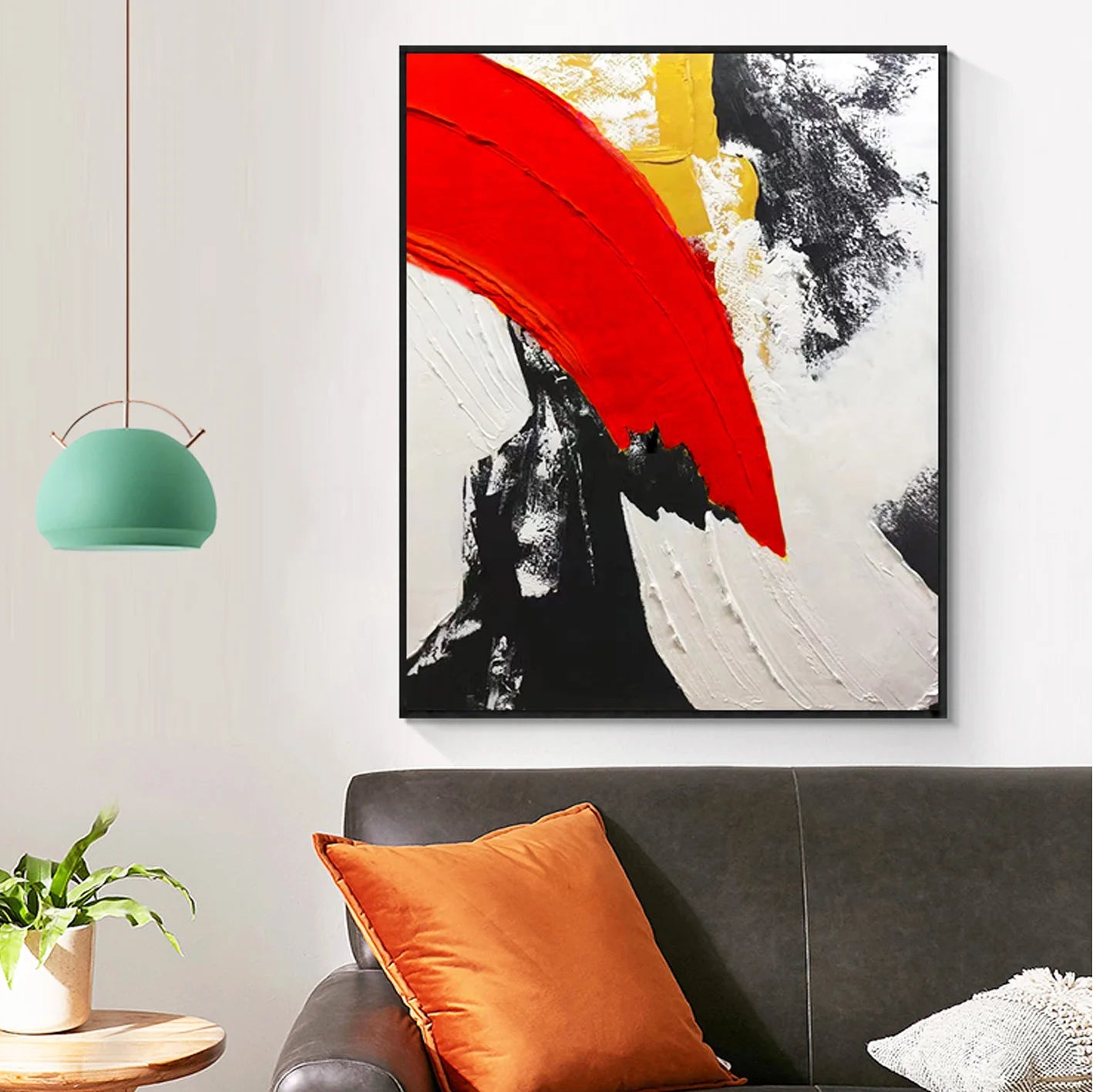 Personalized Gifts ，Hand made Abstract Oil Painting Wall Art, Modern large wall picture, Living Room Art, Acrylic Canvas Peaceful Pleasures Health and Wellness