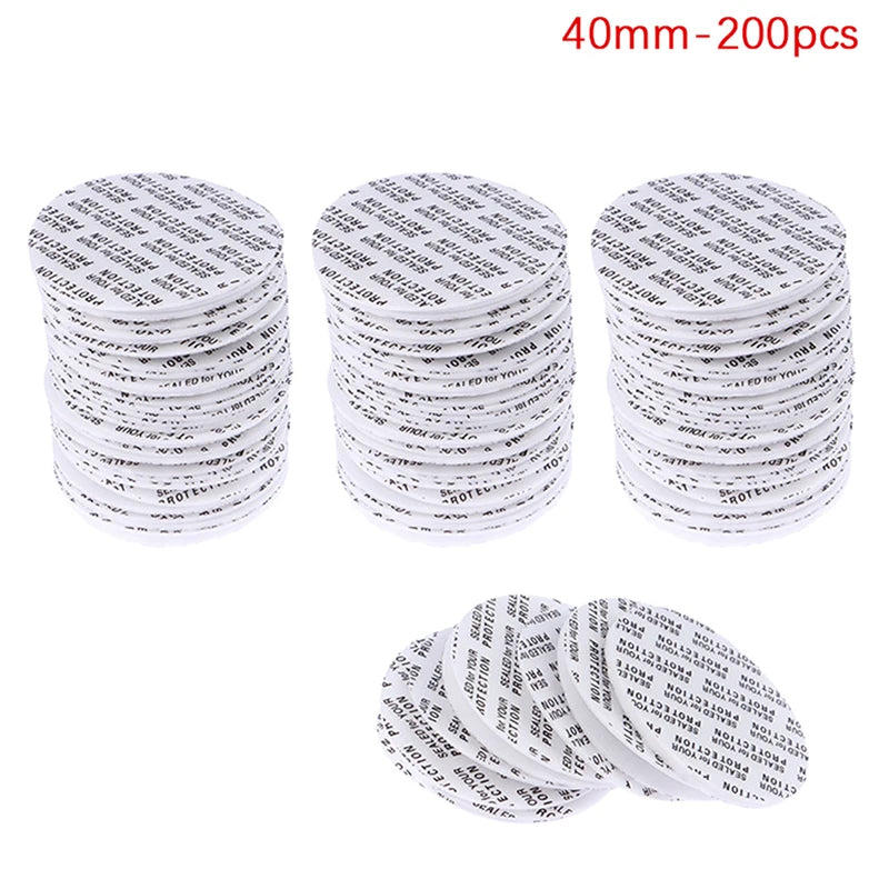200Pcs Foam Pressure Sensitive Seal Liners for Jars & Bottles