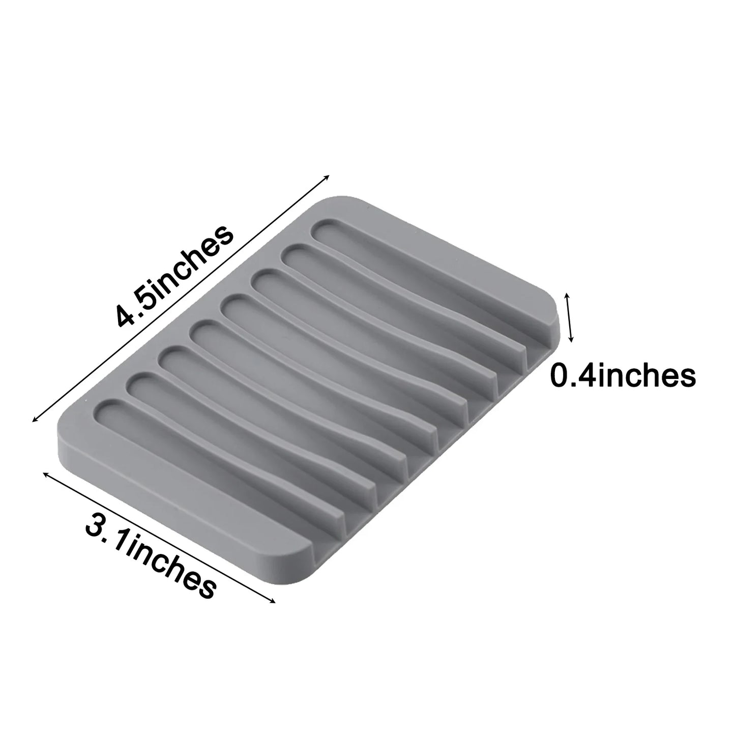 Silicone Self-Draining Soap Dish & Sponge Tray | Kitchen & Bath