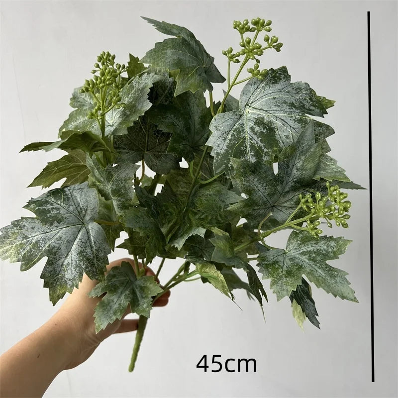 Silk Artificial Grape Leaf Branch with Fruit – Wedding Home Decor