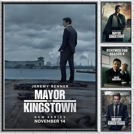 TV M-Mayor of Kingstown Poster HD Self Adhesive Waterproof Wall Art Ideal for Home Office Dorm Bedroom Great Gift Peaceful Pleasures Health and Wellness