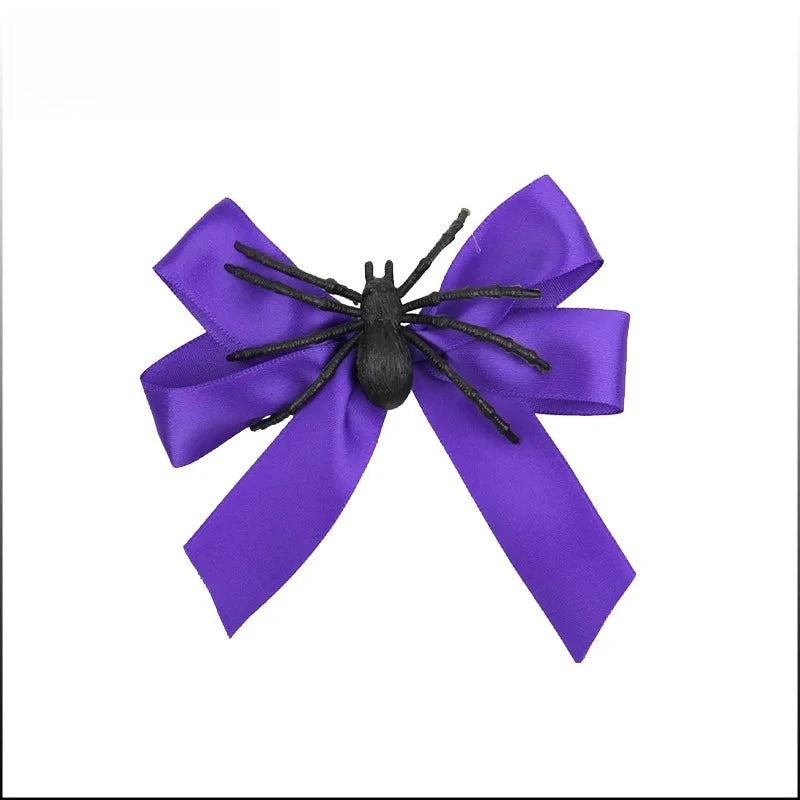 Halloween Spider Bow Hair Clips | Party Cosplay Gift (1–6 Pcs)