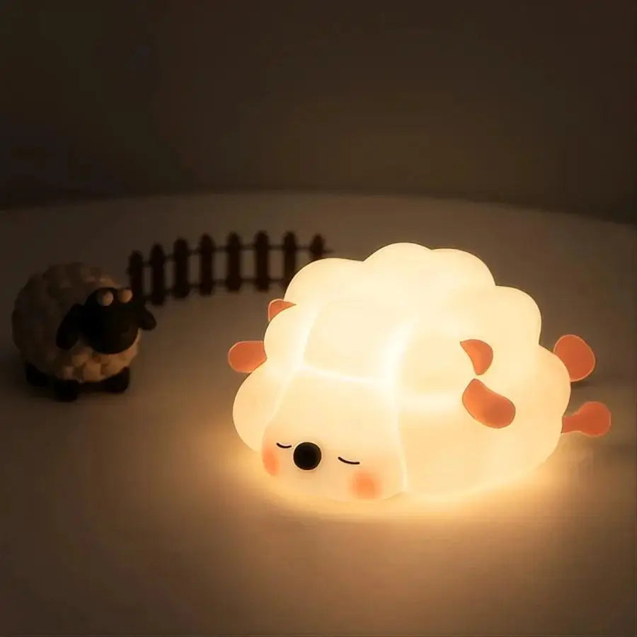 Cute Panda Silicone Patting Lamp Rechargeable Timing LED Night Light For Bedroom Bedside Room Decoration Kids Boys Birthday Gift Peaceful Pleasures Health and Wellness Cute Sheep
