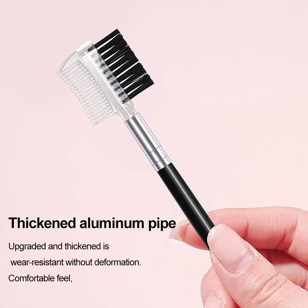 Dual-Headed Eyebrow Comb Makeup Brush Beauty Tool Professional Lash & Brow Comb, Dual-Sided Brush Creates Groomed Lashes & Brows Peaceful Pleasures Health and Wellness