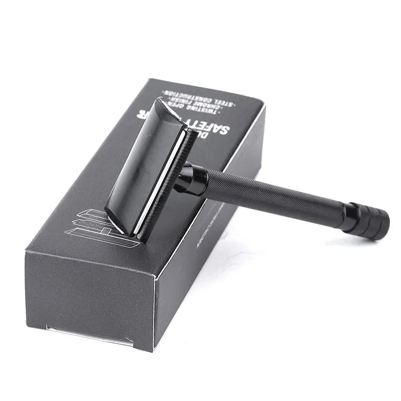 Men's Double Edge Safety Razor | Stainless Steel + Titanium Blade