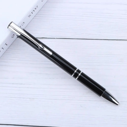 Luxury Metal Ballpoint Pen – Waterproof Aluminum Signature Pen Metal Ballpoint Pen Peaceful Pleasures Health and Wellness black