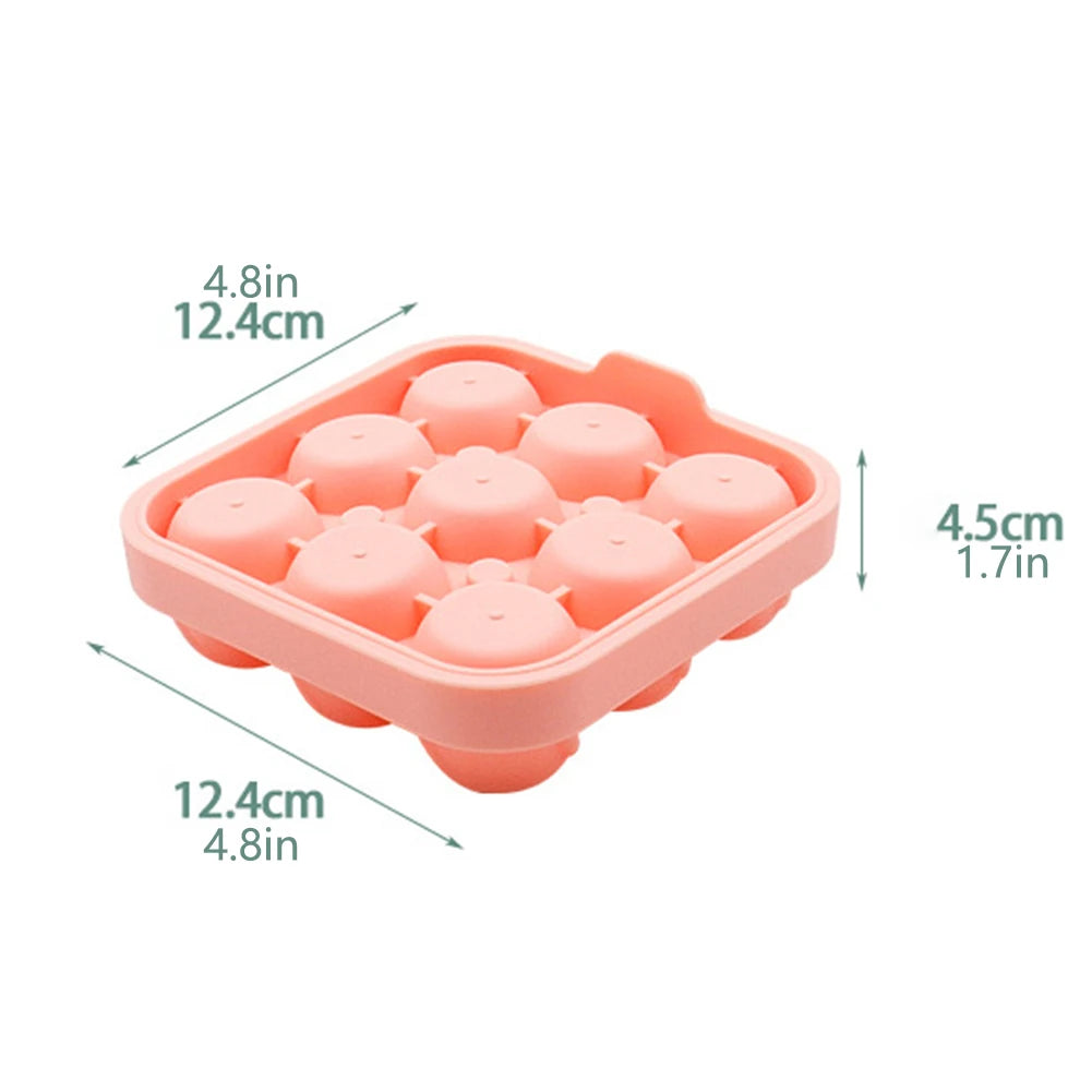 Ice Cubes Mold,Reusable Rose Design Ice Tray, 9-Pane Ice Cube Mold, Whiskey Cold Drink Ice Tray, Easy Release Ice Tray Mold Peaceful Pleasures Health and Wellness