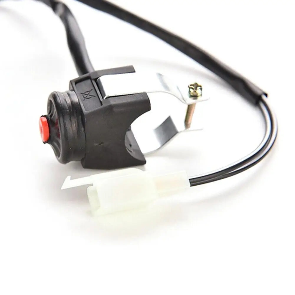 Motorcycle Kill Stop Switch Red Push Button Horn Starter Dirt Bike ATV UTV Dual Sport For 22mm Handlebar Mounted Bars Peaceful Pleasures Health and Wellness