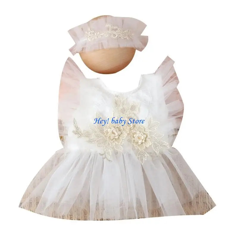 Newborn Baby Girl Photography Props – Princess Dress & Headband