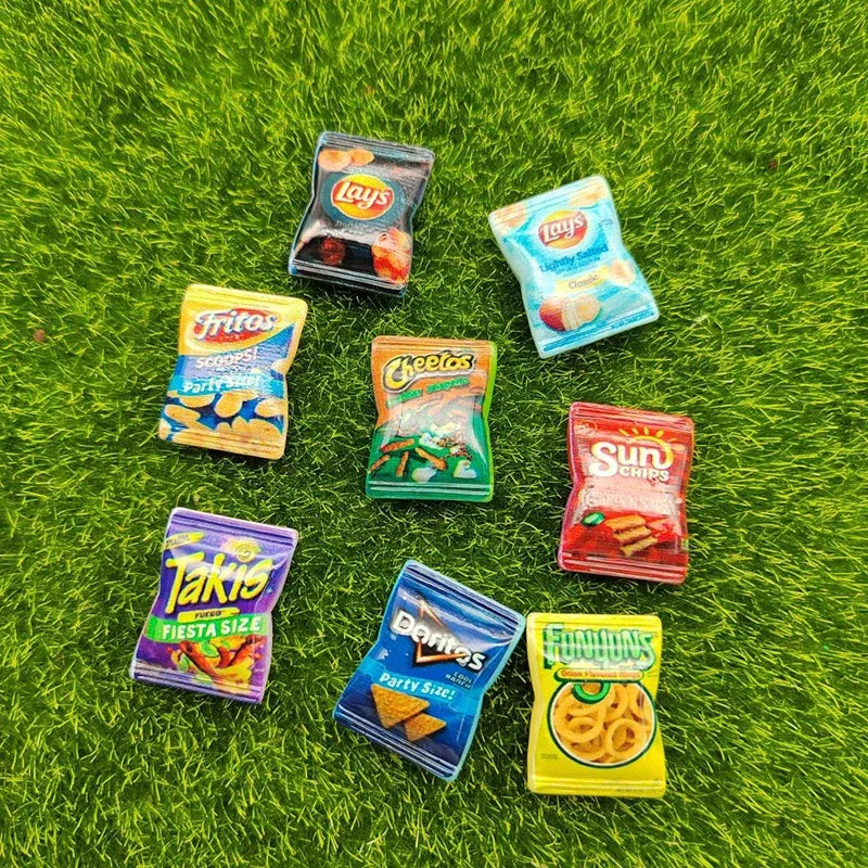 10Pcs Miniature Potato Chips Dollhouse Accessories | Pretend Play
