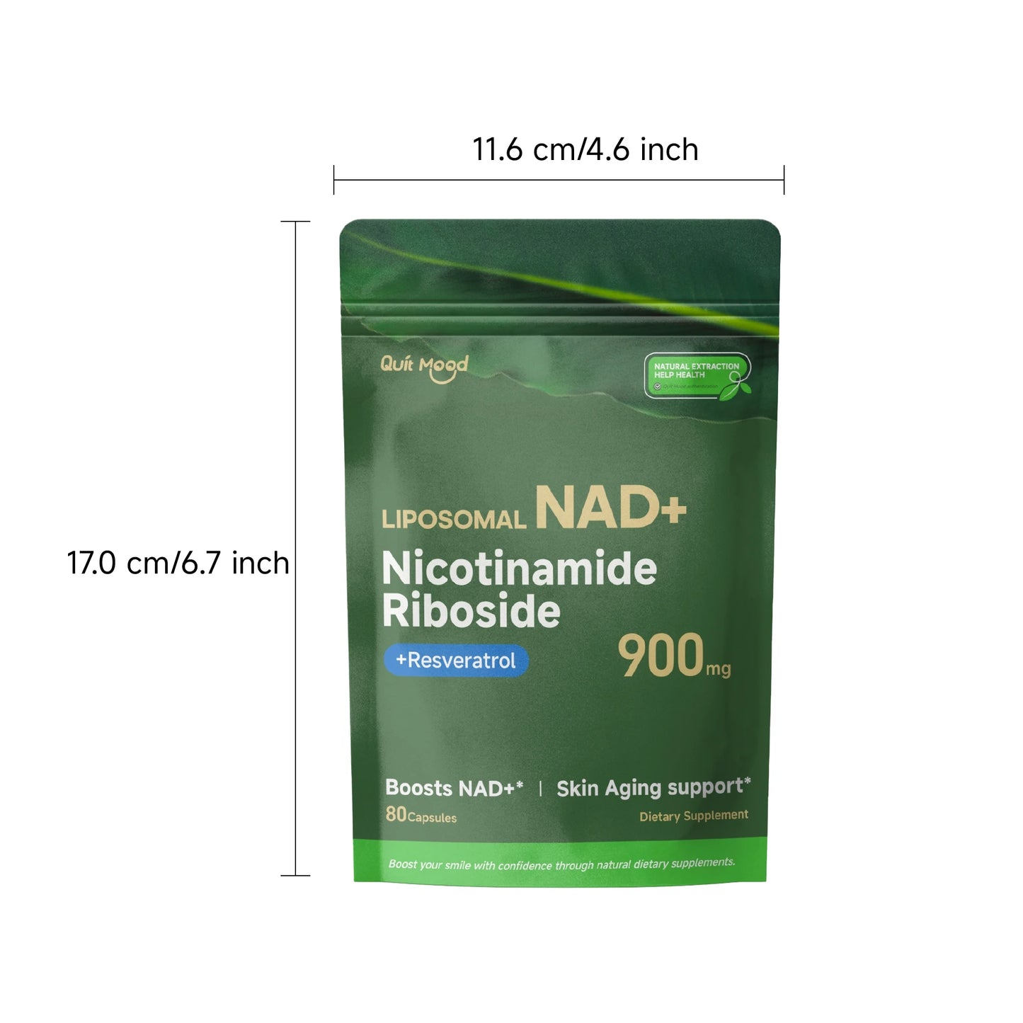 NR900 Liposomal NAD+ Supplement by Quitmood Peaceful Pleasures Health and Wellness 1 Pcs United States