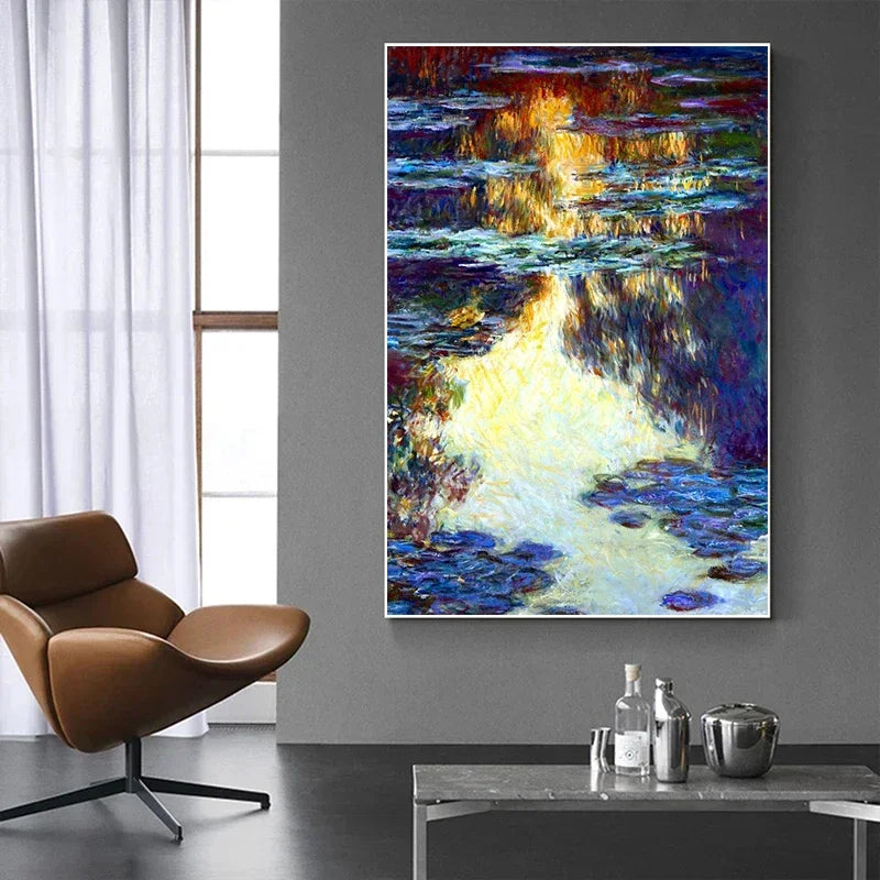 Classic Abstract Wall Art Matte Colour Oil Painting HD Canvas Print Poster Home Decor Living Room Bedroom Decorative Painting Peaceful Pleasures Health and Wellness