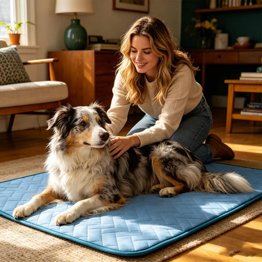 Ice Silk Cooling Dog & Cat Mat – Washable Summer Pet Pad Pet Cooling Mat Oasis Select